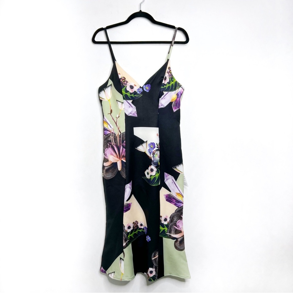 Bariano Australia Floral Print Sleeveless Midi Dress NWT Size L